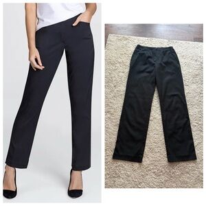Tail Women's Sz 6 Black Straight Leg Golf Pants zippered pockets comfort